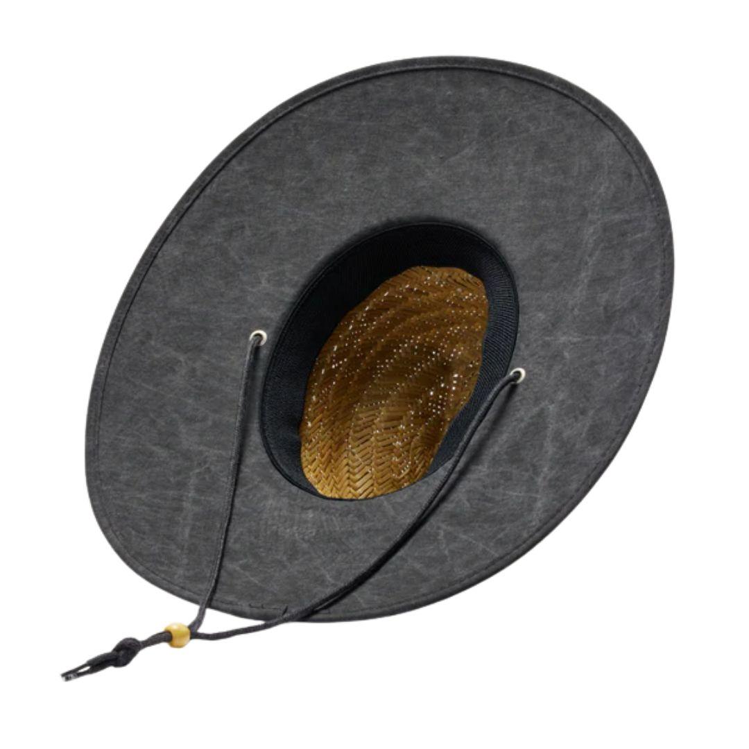 Hemlock Solid Black Signature Lifeguard Straw Hat